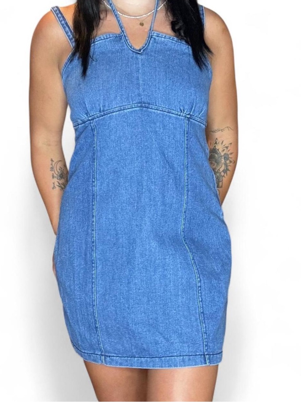 Classic Blue Denim Mini Dress
